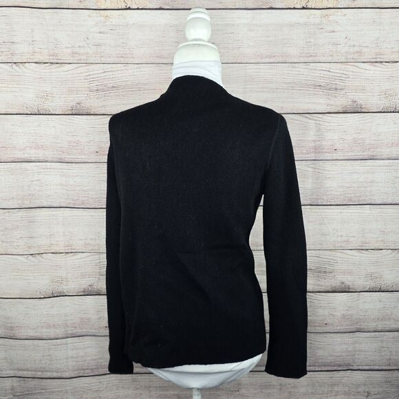 Beyond Threads Black Knit Cardigan Alpaca Wool Blend Sweater Medium - Picture 4 of 8